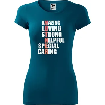 Dámské oblečení DOBRÝ TRIKO Dámské tričko Mother Velikost: 2XL, Barva: Petrolejová