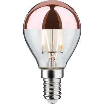 Žárovka PAULMANN LED kapka 2,6 W E14 zrcadlový svrchlík měď teplá bílá - PAULMANN P 28665