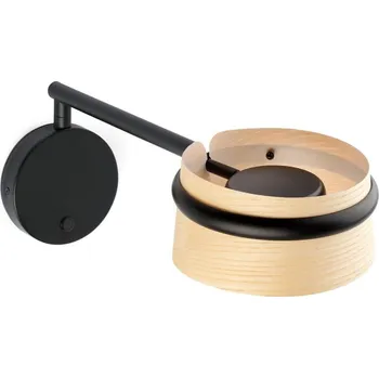 Nástěnné svítidlo FARO LOOP nástěnná lampa, jasan, s nastavitelným ramenem - FARO FARO 29396