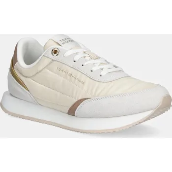 Pánské tenisky Sneakers boty Tommy Hilfiger ESSENTIAL RUNNER FW0FW08332 béžová 12X, EUR 38