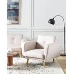 Čalouněné křeslo béžové moderní extra místo k sezení do obývacího pokoje ložnice pracovny Beliani