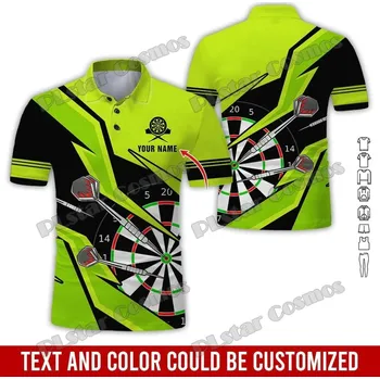 Dámské tričko Tričko polo s potiskem Darts vlastní jméno 3D CS501 Velikost: S, Barva (Varianta): Polo košile 2