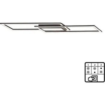 JUSTLIGHT ASMIN LED stropní svítidlo 1000x17,9cm černá ploché stmívatelné vypínačem jednoduchý panel 3000K - LEUCHTEN DIREKT / JUST LIGHT LD 14694-18