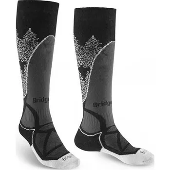 Dámské ponožky Bridgedale Dámské podkolenky Bridgedale 24 Ski Midweight black white