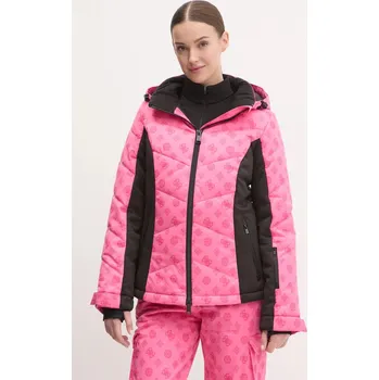 Lyžařská bunda Guess růžová barva, W4PL3N WH0K0 W4PL3N.WH0K0 30X, vel. XS