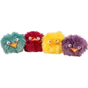 Hračka pro psa Trixie Chlupatý chrastící míček ptáče plyš 6 cm