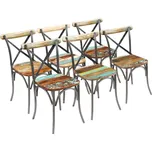 vidaXL Jídelní židle 6 ks masivní recyklované dřevo [274396]