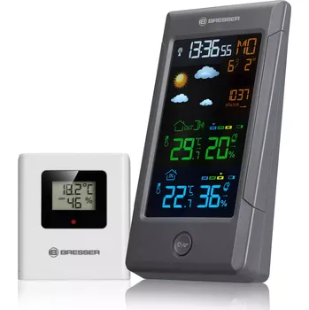 Meteostanice Meteostanice BRESSER ClimateTemp NBF, barevný displej, rádiově řízená