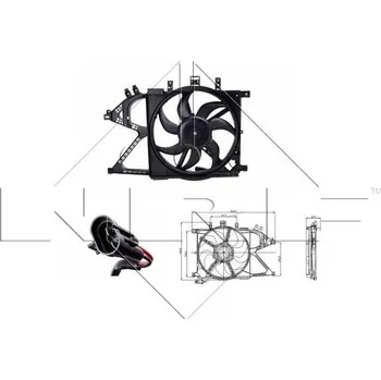 Motor automobilu Větrák, chlazení motoru NRF 47012