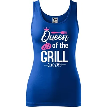 Dámské tričko DOBRÝ TRIKO Dámské tílko s potiskem Queen of the grill Velikost: S, Barva: Královsky modrá