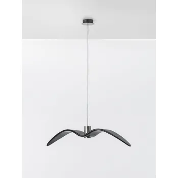 BROKIS Night Birds, závěsné svítidlo, šedá kouřová BROKISGLASS / hliník / transparentní kabel - BROKIS A BRO PC00963_003