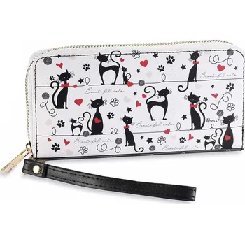 Peněženka Recenze Dámská peněženka Charm kočky bílá/černá