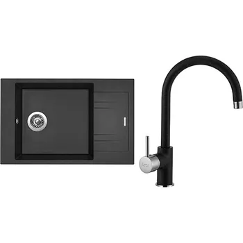 Kuchyňský dřez Sinks Kuchyňský dřez set VARIO 780 Metalblack+ baterie VITALIA GR