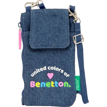 Peněženka Peněženka a pouzdro na mobil 2 v 1 Benetton Denimová modrá (10 x 19 cm)