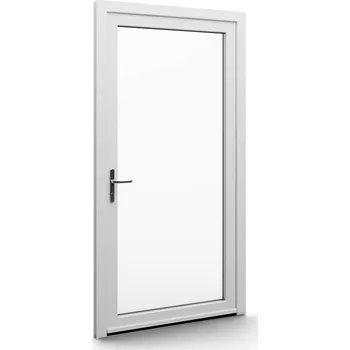 Vchodové dveře Vchodové dveře 120x220 Jednokřídlé Aluplast Ideal 4000 - Typ 01 BARVA PROFILU: Bílá - Mahagon