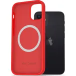 Kryt na mobil AlzaGuard Silicone Case Compatible with Magsafe pro iPhone 12 Mini červený