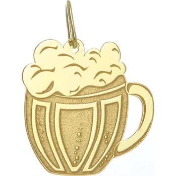 Přívěsek Zlatý přívěšek pivo PA0242F + Dárek zdarma