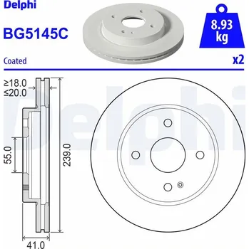 Brzdový kotouč Brzdový kotouč DELPHI BG5145C
