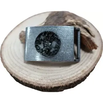 Opasek Přezka ke koženému opasku - Srnec v kruhu stříbrný (Přezka na opasek)