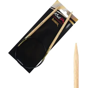 Jehlice Dřevěné kruhové jehlice Knitpro Basix Birch 60 cm 6 mm