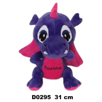 plyšák Smok "Kraków" fiolet róż 31cm