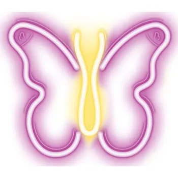 Dekorativní LED neon Motýl růžový