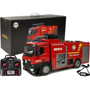 RC model auta Hasičské auto Huina 1562 na dálkové ovládání 2,4GHz 1:14 červené RTR