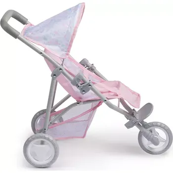Kočárek pro panenku Růžový skládací kočárek - tříkolka - od firmy Berenguer ze Španělska (Pro děti od 3 let)