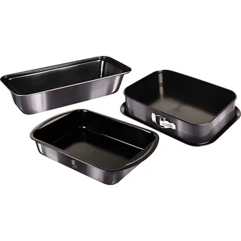 Nádoba na pečení BERLINGERHAUS Plech a formy na pečení s titanovým povrchem sada 3 ks Carbon PRO Line BH-7634