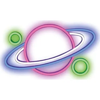 Dekorace do dětského pokoje Dekorativní PLEXI LED neon Planeta multicolor