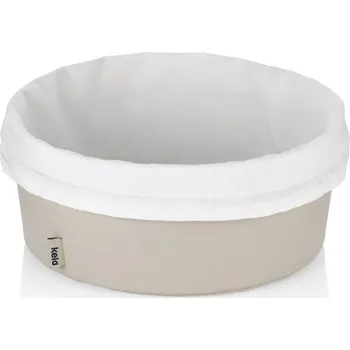 chlebník KELA Košík na chleba Grana PU kůže stříbrná šedá 11,0cm 28,0cm KL-12546