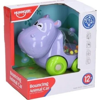 Chrastítko hroch na kolečkách 11 cm