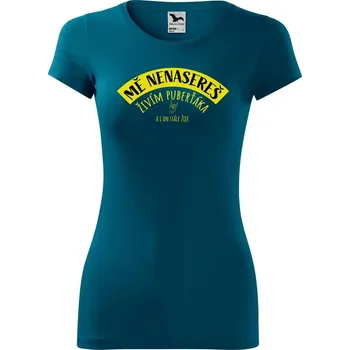 Dámské oblečení DOBRÝ TRIKO Vtipné dámské tričko Živím puberťáka Velikost: S, Barva: Petrolejová