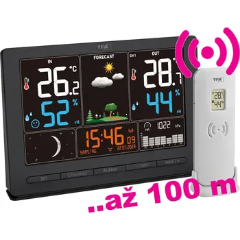 TFA Dostmann TFA 35.1118.01 | Barevná bezdrátová meteostanice TFA SEASON 2 | dosah až 100 m | měření atmosférického tlaku vzduchu