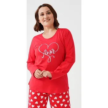 Dámské noční prádlo Pyžamo pro ženy dlouhé Amore mio Vienetta Secret, červená XL i232_8905_55455957:červená XL