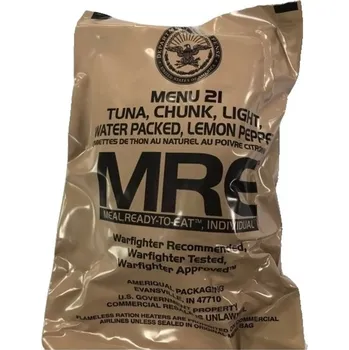 Originál US Army MRE Menu 21 TUNA, CHUNK, LIGHT, WATER PACKED, LEMON PEPPER