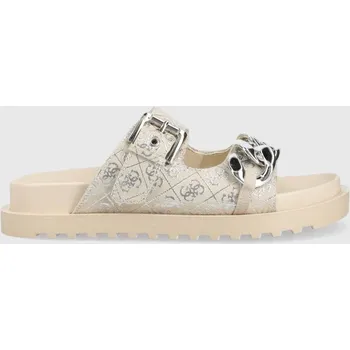 Dámské pantofle Pantofle Guess FATEMA dámské, béžová barva, FL6FAT FAL03 FL6FAT.FAL03.BEISI 80X, EUR 39