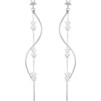 Náušnice For Silver Visací náušnice s hvězdami - Stříbro 925
