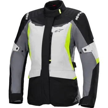 Moto bunda Dámská bunda na motorku Alpinestars Stella ST-1 Waterproof šedo-černo-fluo žlutá L