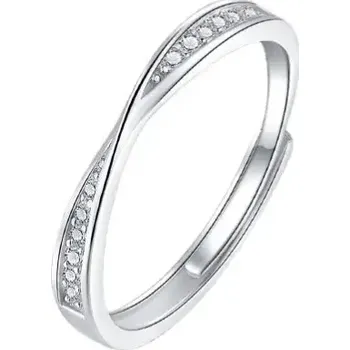 Prsten Majya Stříbrný nastavitelný prsten s kamínkem BELLA Ag/; ≤1,11 g 10331