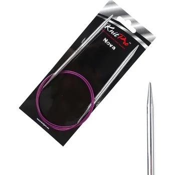 Nástroj na niť a příze Kruhové kovové jehlice Nova Metal 80 cm 5 mm