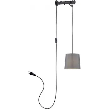 Nástěnné svítidlo PAULNEUHAUS PILUA LED nástěnné svítidlo, šedá, s držákem, nastavitelná výška, šňůrový vypínač - PAUL NEUHAUS PN 9062-18