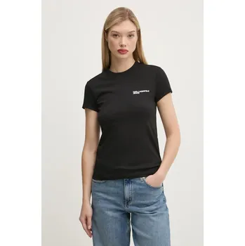 Pánské tričko Bavlněné tričko Karl Lagerfeld Jeans černá barva, A1W17004 99X, vel. M