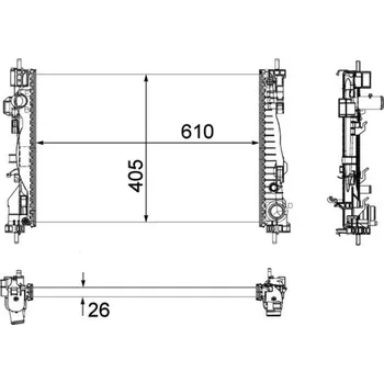 Motor automobilu Chladič, chlazení motoru MAHLE CR 1178 000P