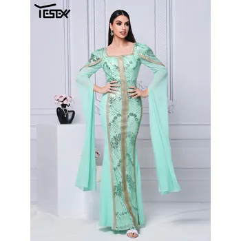 Dámské šaty Originální svatební šaty maxi LC10199 Barva: Zelená, Velikost: S