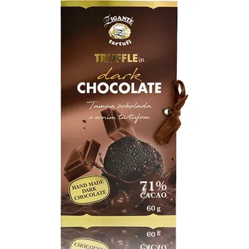 Čokoláda Zigante Hořká čokoláda s černým lanýžem 60 g