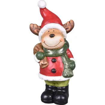 Vánoční dekorace Nohel Garden Sob vánoční s pytlem LED keramický 13x10x28cm