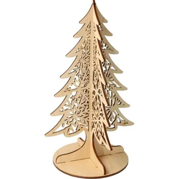 Vánoční dekorace Natana Dřevěný stromek na dotvoření 22,8 cm
