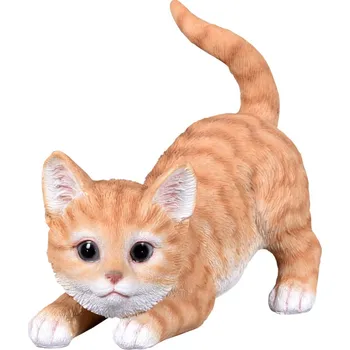 Zahradní dekorace Nohel Garden Kotě polyresinové zrzavé 10x19x18cm