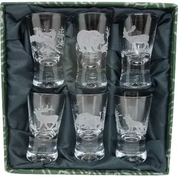 Sklenice Myslivecká sada panáků 40 ml (Skleněné panáky)